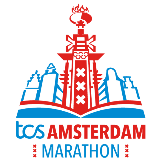 Logo van de TCS Amsterdam Marathon